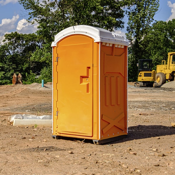 how often are the porta potties cleaned and serviced during a rental period in Richland KS